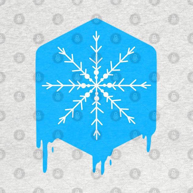 Dripping Blue Snowflake Christmas by yogisnanda